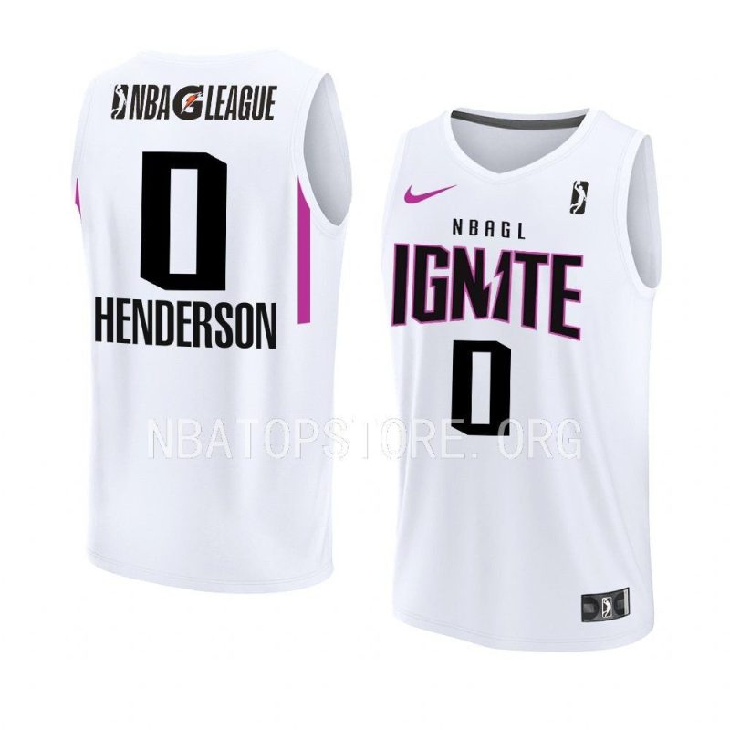 nba g league scoot henderson white 2022 23 purple replica jersey