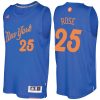 nba knicks 25 derrick rose royal 2016 christmas day swingman jersey