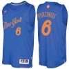 nba knicks 6 kristaps porzingis royal 2016 christmas day swingman jersey