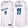 nba pelicans 11 jrue holiday white 2016 christmas day swingman jersey