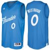 nba thunder 0 russell westbrook blue 2016 christmas day swingman jersey