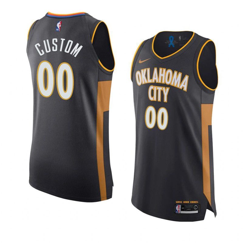 nba thunder custom jersey authentic men's 2019 20