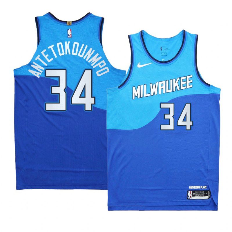 new uniform giannis antetokounmpo jersey authentic city edition blue