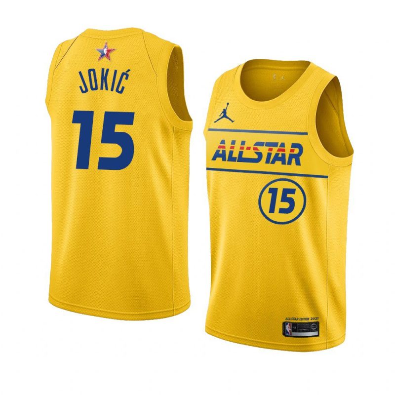 nikola jokic nba all star game jersey team lebbron gold