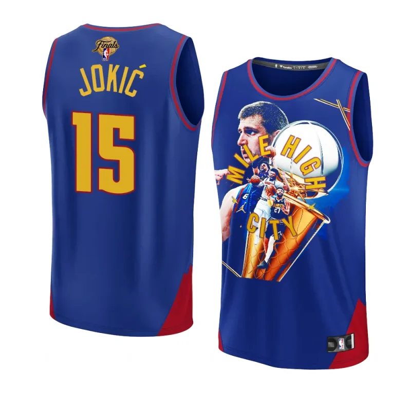 nikola jokic nuggets 2023 finals trophy graphics bluejersey fastbreak player