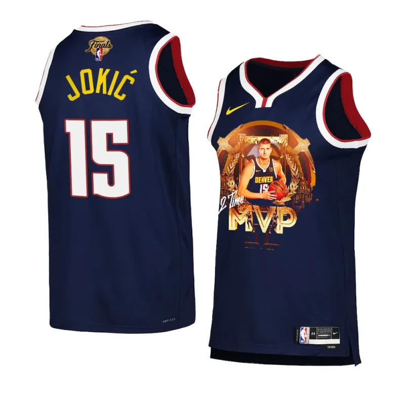 nikola jokic nuggets nba western conference finals mvp 2023 navyjersey icon edition