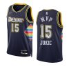 nikola jokic nuggetsjersey 2022 nba mvp navy