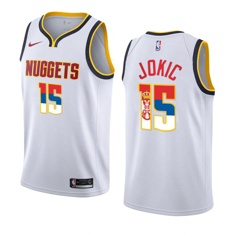 nikola jokic white serbia flag edition jersey