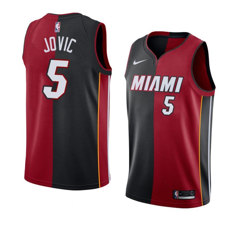 nikola jovic heatjersey split edition red black