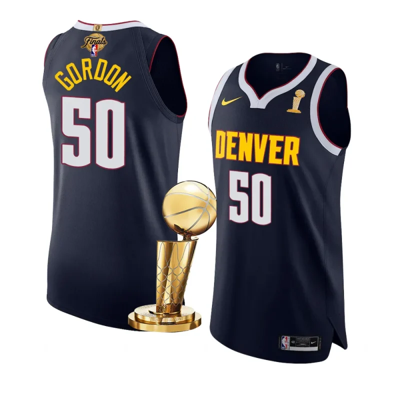 nuggets aaron gordon 2023 nba finals champions navyauthentic jersey