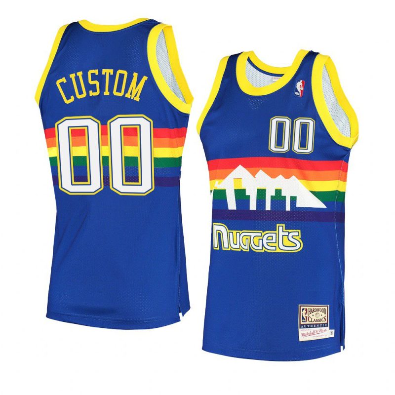 nuggets custom jersey hardwood classics authentic royal