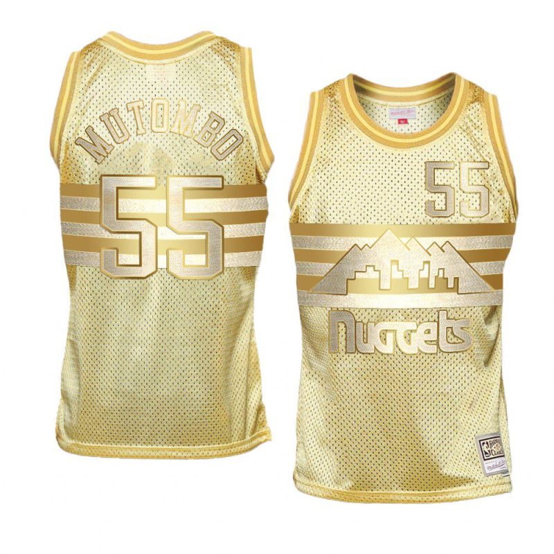 nuggets dikembe mutombo jersey midas sm gold