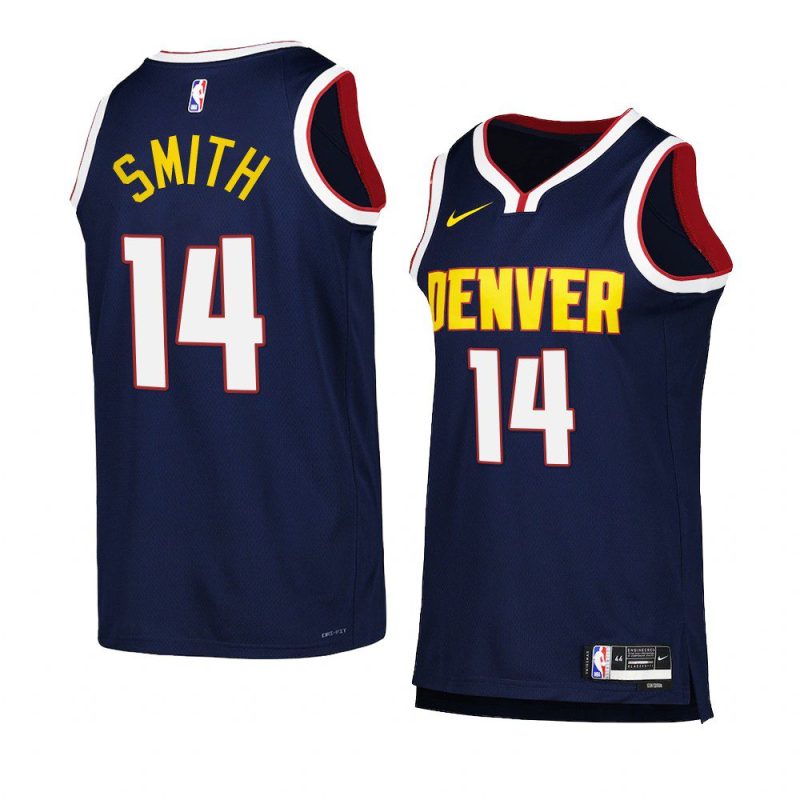 nuggets ish smith navy 2022 23icon edition swingman jersey