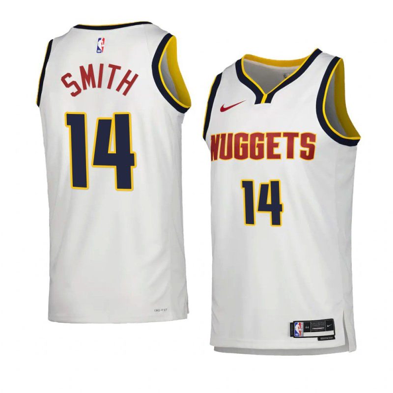 nuggets ish smith white 2022 23association edition swingman jersey 0a