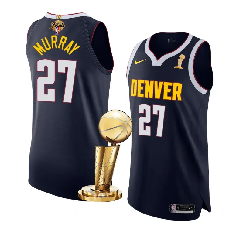 nuggets jamal murray 2023 nba finals champions navyauthentic jersey