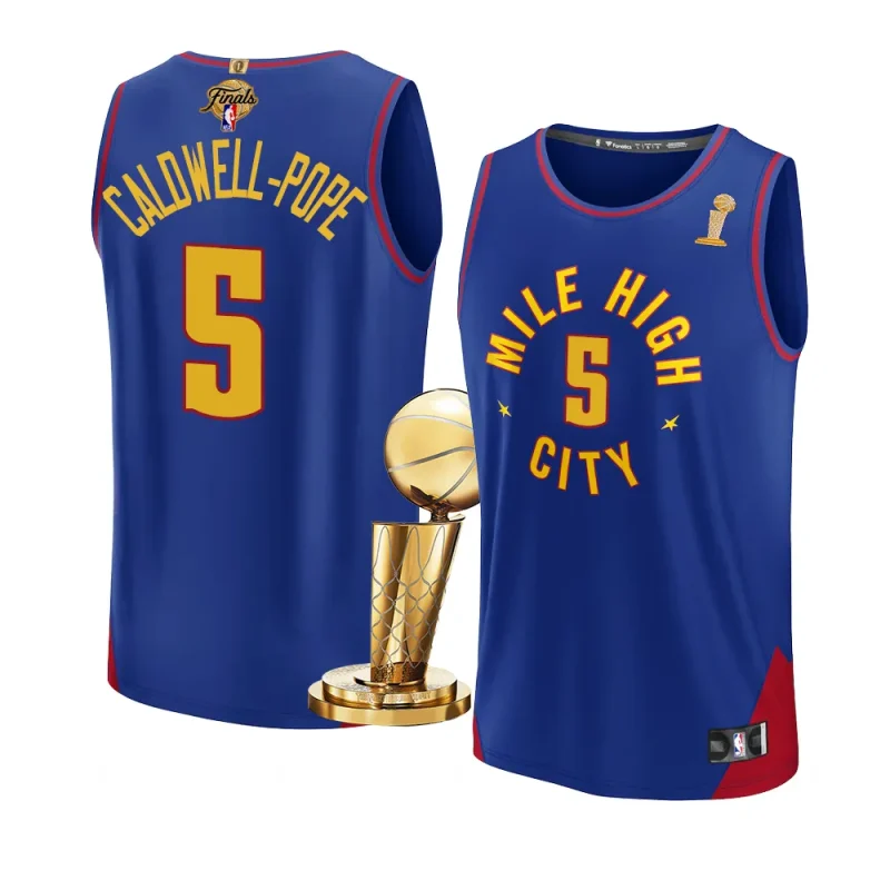 nuggets kentavious caldwell pope 2023 nba finals champions bluefastbreak player jersey