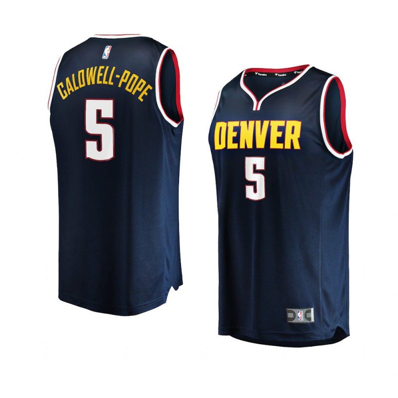 nuggets kentavious caldwell pope navy fast break replica icon edition jersey