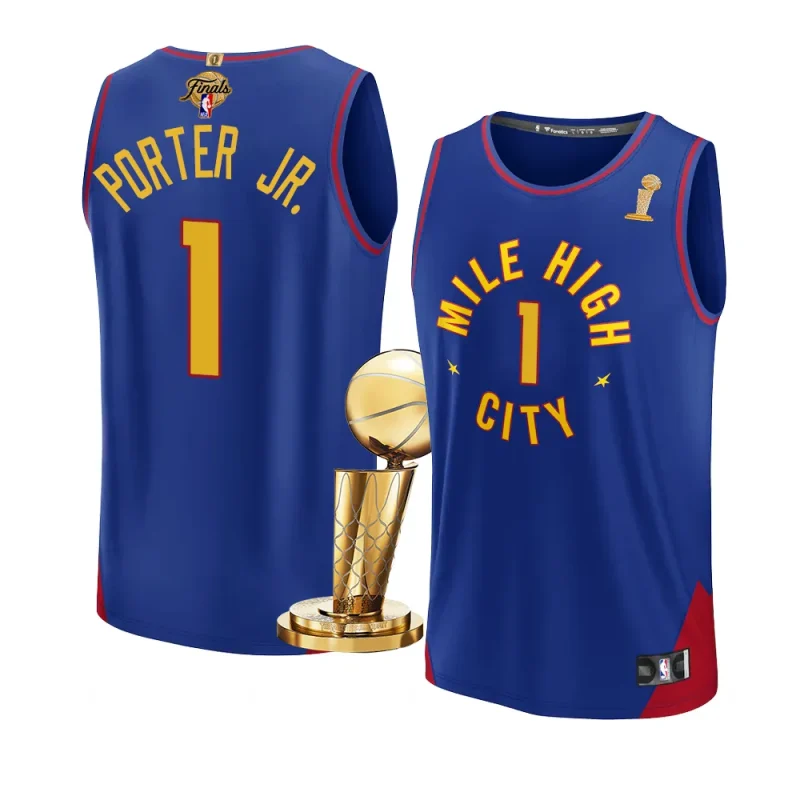 nuggets michael porter jr. 2023 nba finals champions bluefastbreak player jersey