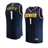 nuggets michael porter jr. navy 2023 nba finals fast break player jersey