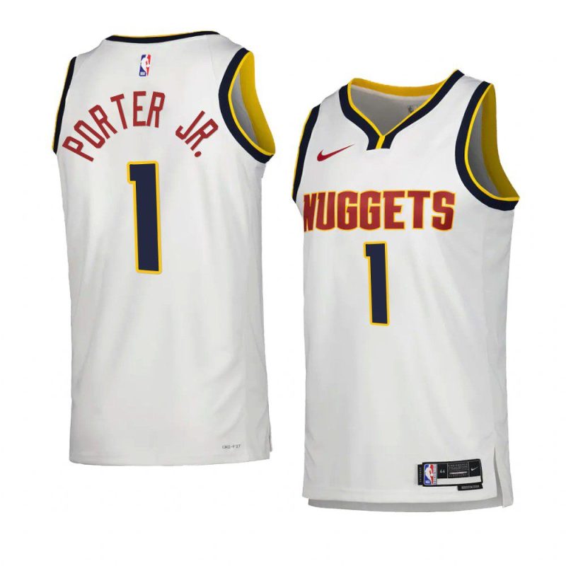 nuggets michael porter jr. white 2022 23association edition swingman jersey