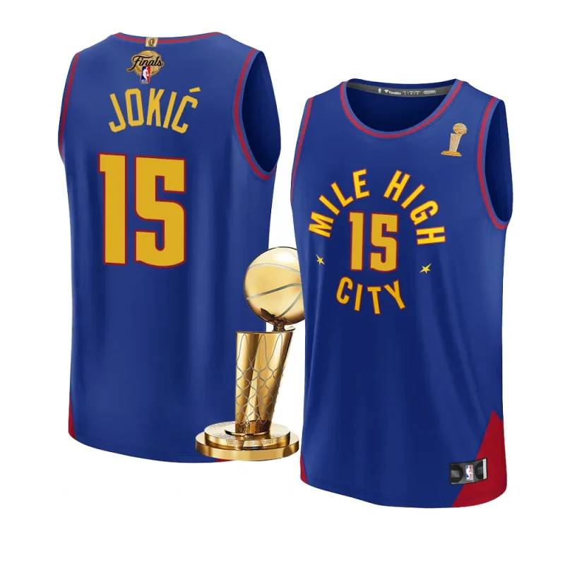 nuggets nikola jokic 2023 nba finals champions bluefastbreak player jersey