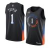 obi toppin jersey city edition black swingman player men's