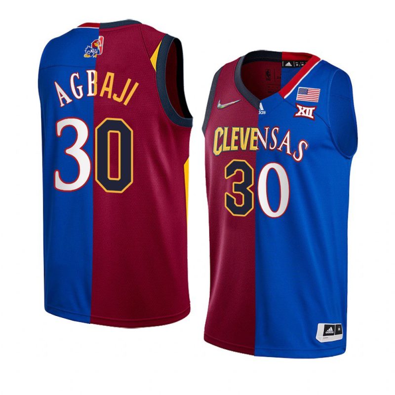 ochai agbaji cavaliers x kansas split edition red royaljersey red royal