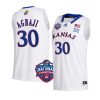 ochai agbaji official logo jersey 2022 ncaa national champions white