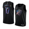 oklahoma city thunder aleksej pokusevski black iridescent holographic jersey