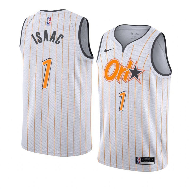 orlando magic jonathan isaac white city edition jersey