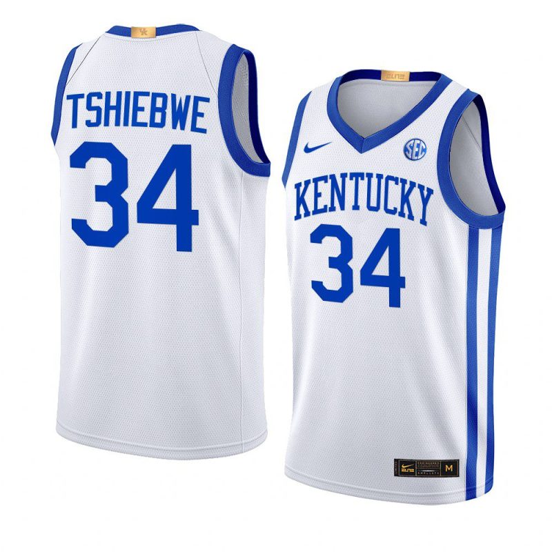 oscar tshiebwe elite basketball jersey home white 2022 23