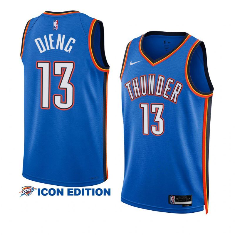 ousmane dieng thunderjersey 2022 23icon edition blueswingman