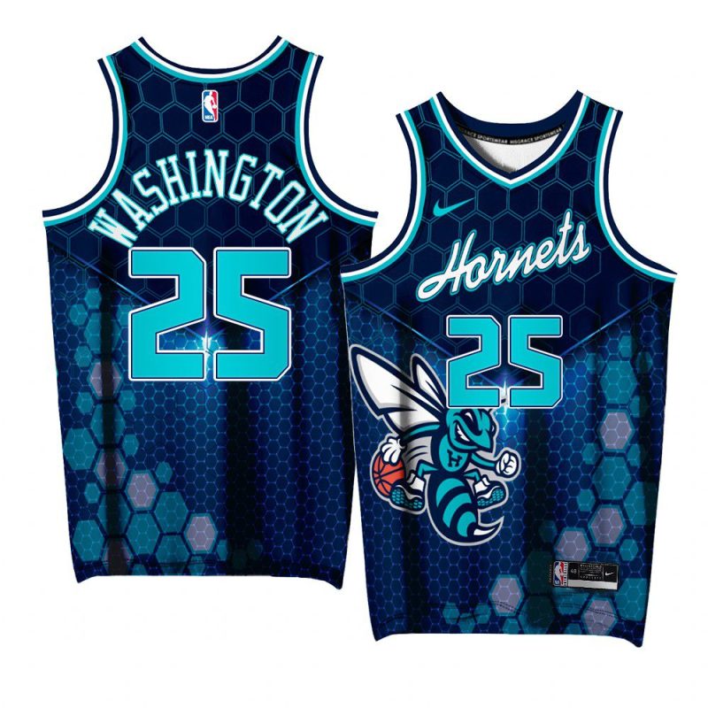 p.j. washington hornets buzz city special editionjersey blue