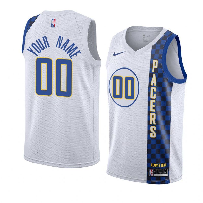 pacers custom city jersey men's white 2019 20