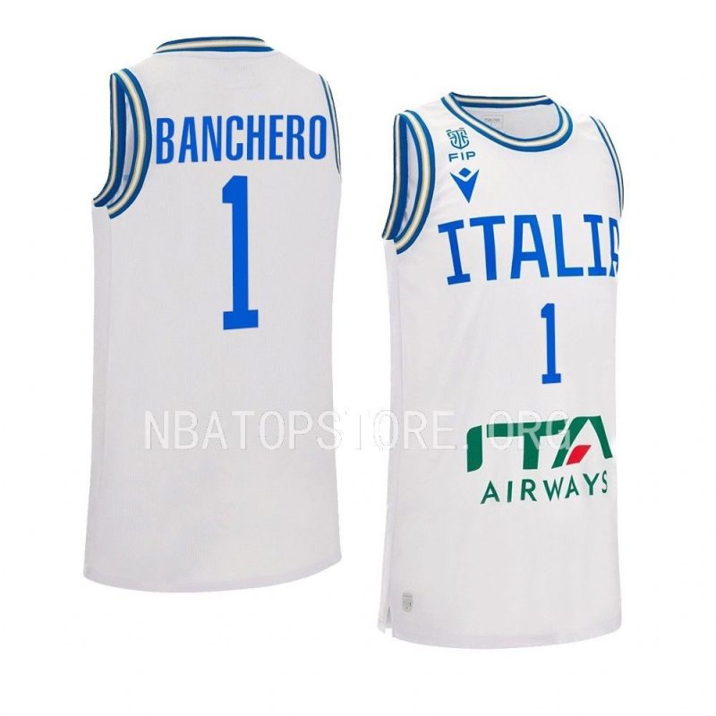 paolo banchero italyjersey 2023away whitebasketball