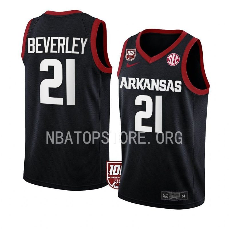 patrick beverley college basketball jersey 100 season black