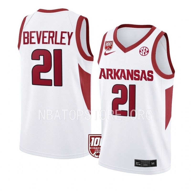 patrick beverley college basketball jersey 100 season white