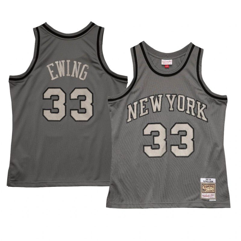 patrick ewing hardwood classics 1991 92 metal works jersey charcoal