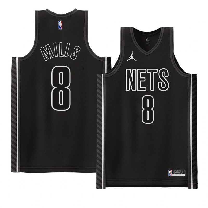 patty mills 2022 23nets jersey statement editionauthentic black