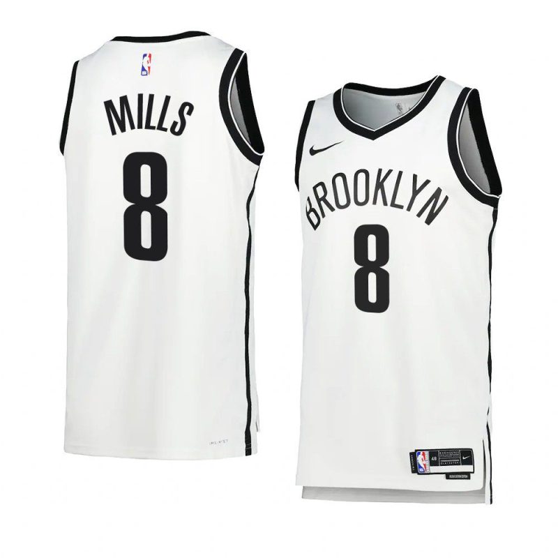 patty mills netsjersey 2022 23association edition whiteswingman