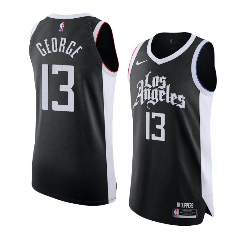 paul george jersey city edition black authentic men's