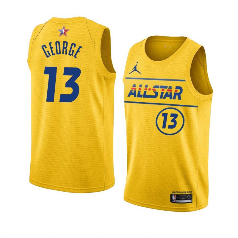 paul george nba all star game jersey team lebbron gold