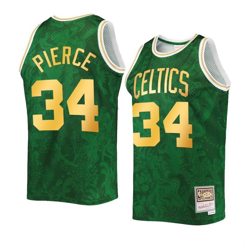 paul pierce celticsjersey 2022lunar new year green