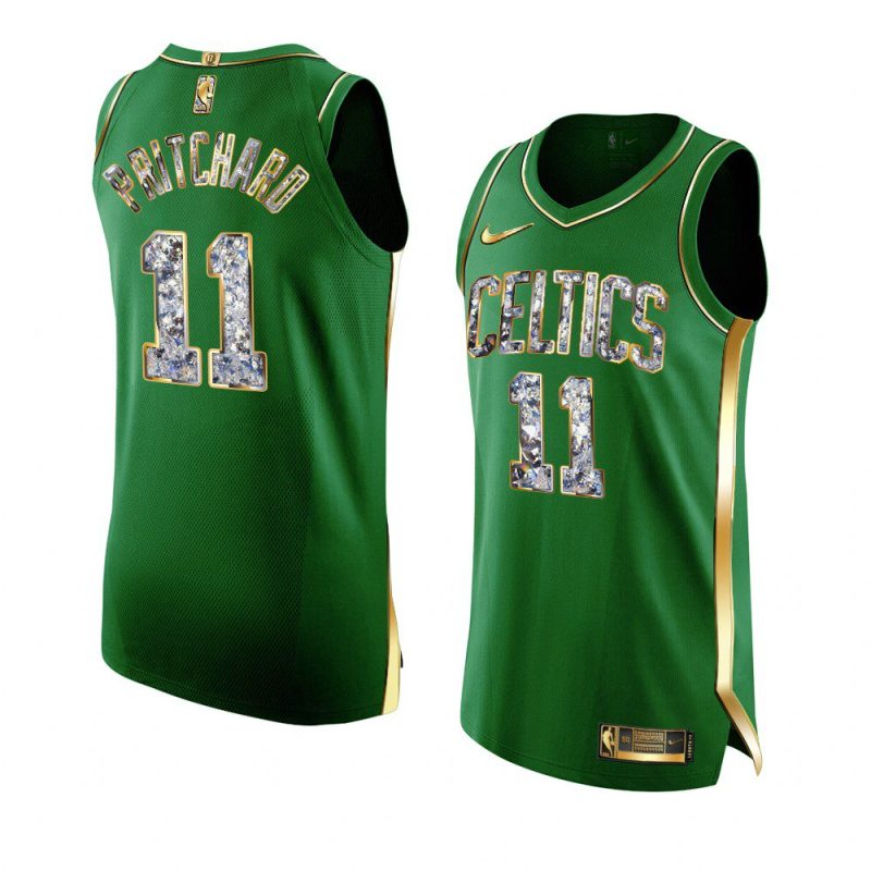 payton pritchard celtics jersey diamond logoauthentic green