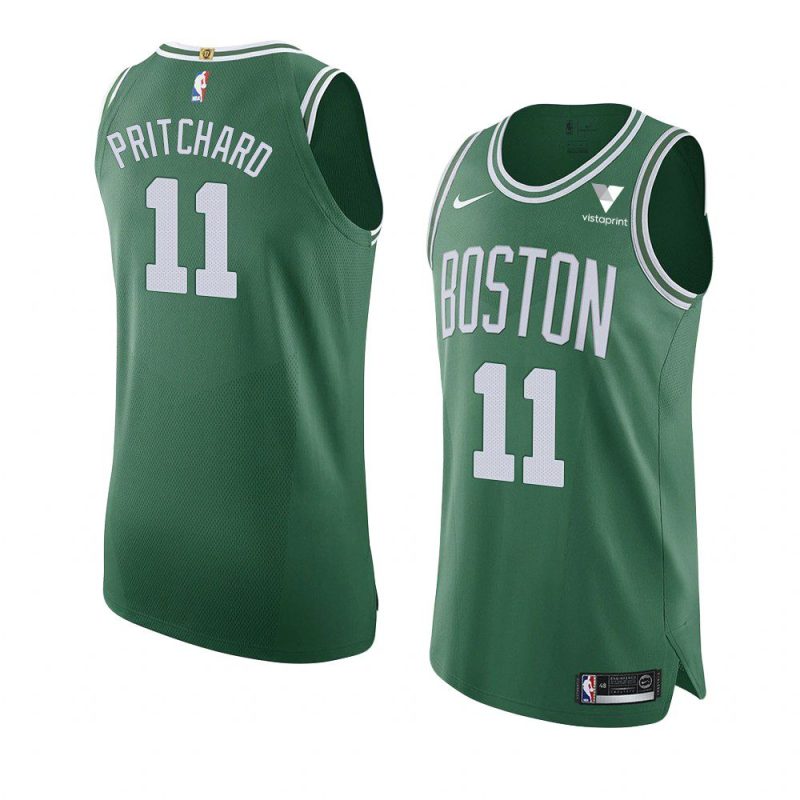 payton pritchard jersey icon green authentic vistaprint patch 2020 21