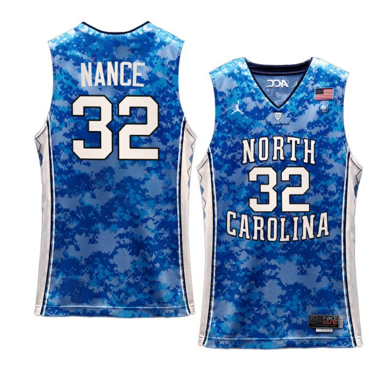 pete nance basketball jersey carrier classic veterans day blue 2022