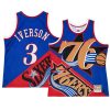 philadelphia 76ers allen iverson blue red big face 5.0 mentank top