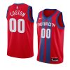 pistons custom city jersey men's red 2019 20