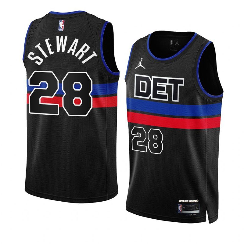 pistons isaiah stewart black 2022 23statement edition swingman jersey