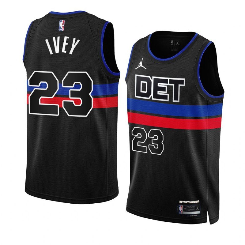 pistons jaden ivey black 2022 23statement edition swingman jersey